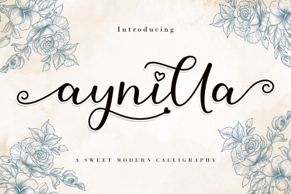 Aynilla: The Romantic Script Typeface for Editorial Elegance
