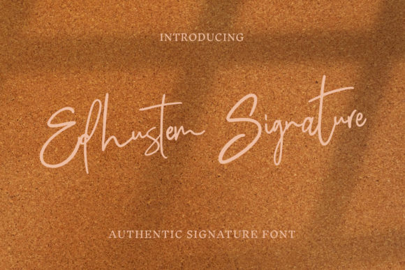 Edhustem Signature: A Modern Script Font for Campaign Design