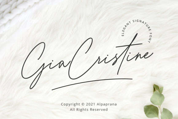 Gia Cristine: A Modern Script Font for Editorial Design