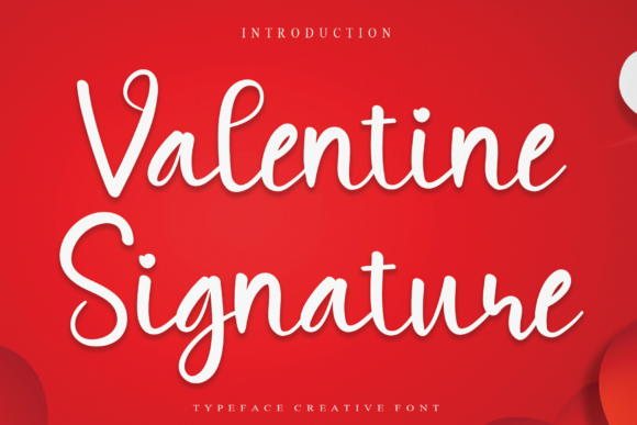 Valentine Signature: A Romantic Script Font for Branding